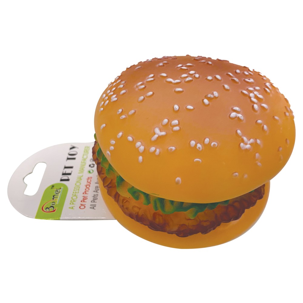 Plastic hamburger dog toy [10501600]